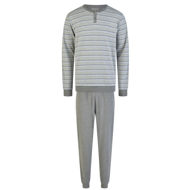 Phil & Co Heren winter pyjama set lang interlock gestreept PH-6162-02 large