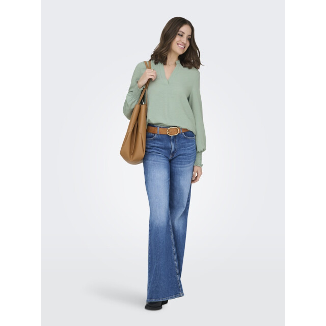 Only Onlmette v-neck ls smock top noos wvn mint 4389.21.0012 large