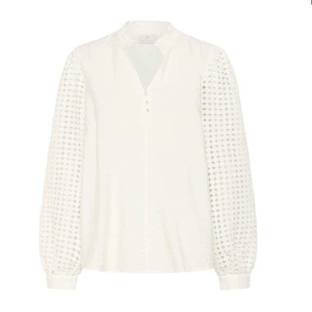KAFFE Katulle blouse 10510733- 10510733-CHALK large