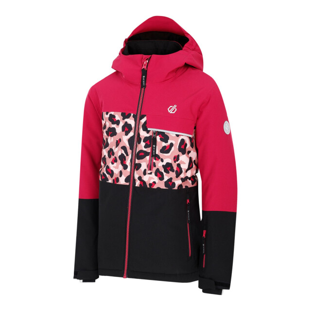 Dare2b Kinder/kids traverse ii cheetah print ski jas UTRG11158_berrypinkdustyrose large
