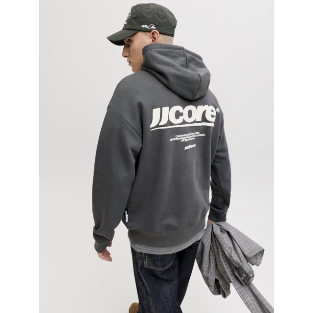 Jack & Jones Jcoclub backprint sweat hood antraciet 5209.85.0009 large