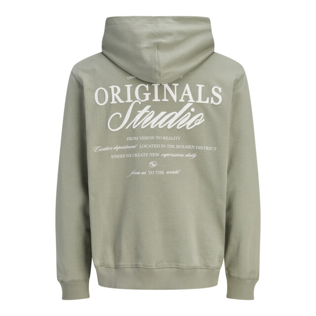 Jack & Jones Jornorrebro typo back sweat hood sn olijf 5209.22.0046 large