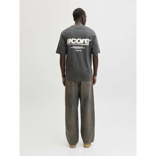 Jack & Jones Jcoclub back text prnt tee ss crew neck antraciet 5339.85.0009 large