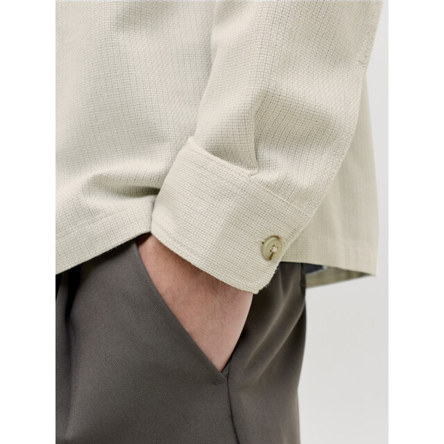 Jack & Jones Jprblurayle linen bl. solid ls shirt sn ecru dessin 5309.08.0015 large