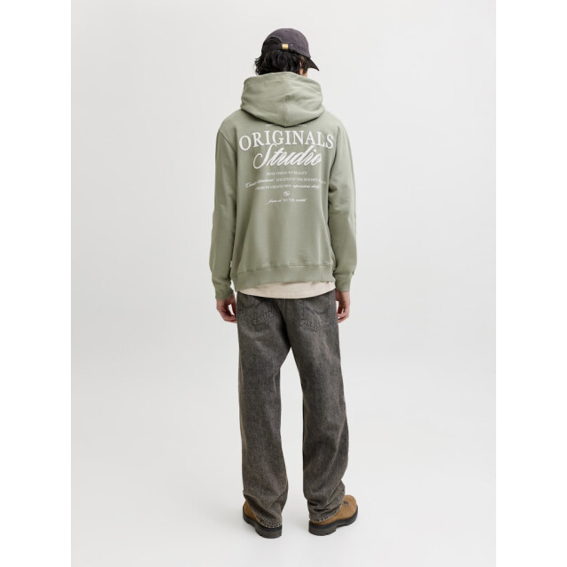Jack & Jones Jornorrebro typo back sweat hood sn olijf 5209.22.0046 large
