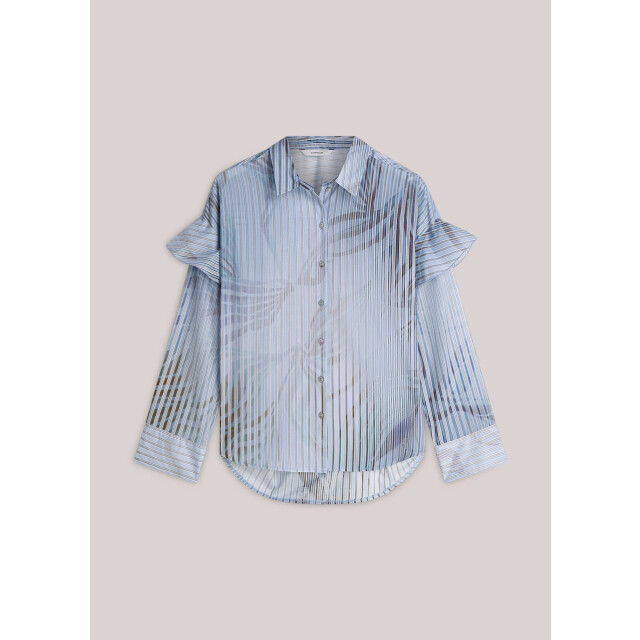 Summum 2s3429-12367 423 blouse flowers and stripes softblue 2s3429-12367 423 large