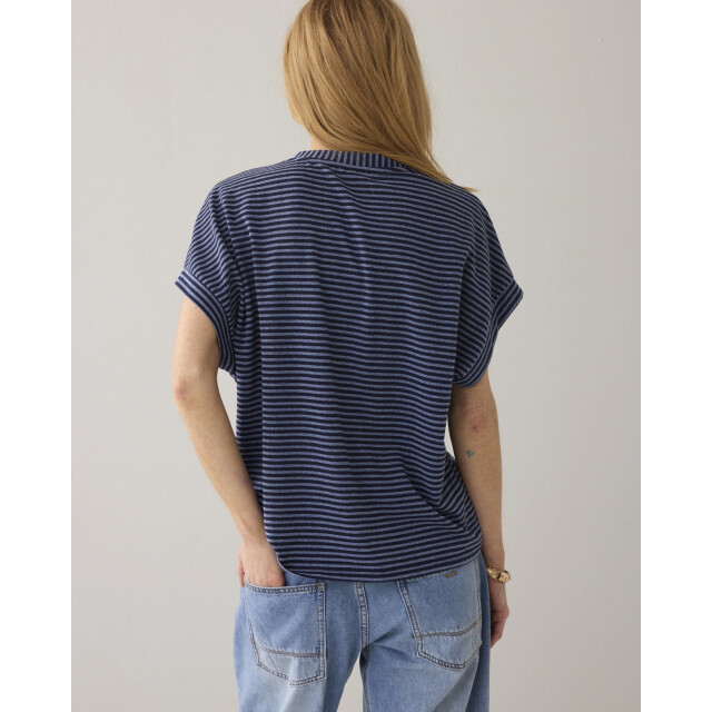 Summum 3s5258-30762 495 top two tone lurex stripe midnightblue 3s5258-30762 495 large