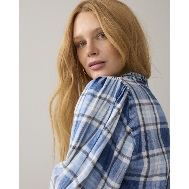 Summum 2s3405-12181 490 blouse indigo check indigo 2s3405-12181 490 large