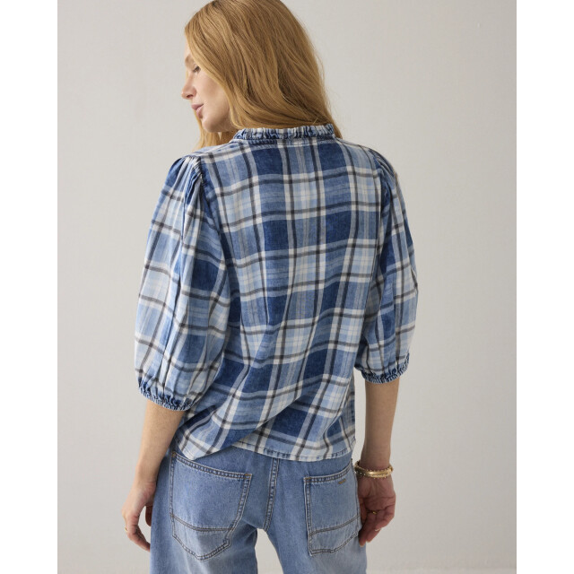 Summum 2s3405-12181 490 blouse indigo check indigo 2s3405-12181 490 large