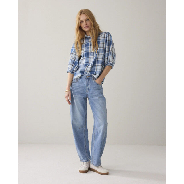 Summum 2s3405-12181 490 blouse indigo check indigo 2s3405-12181 490 large