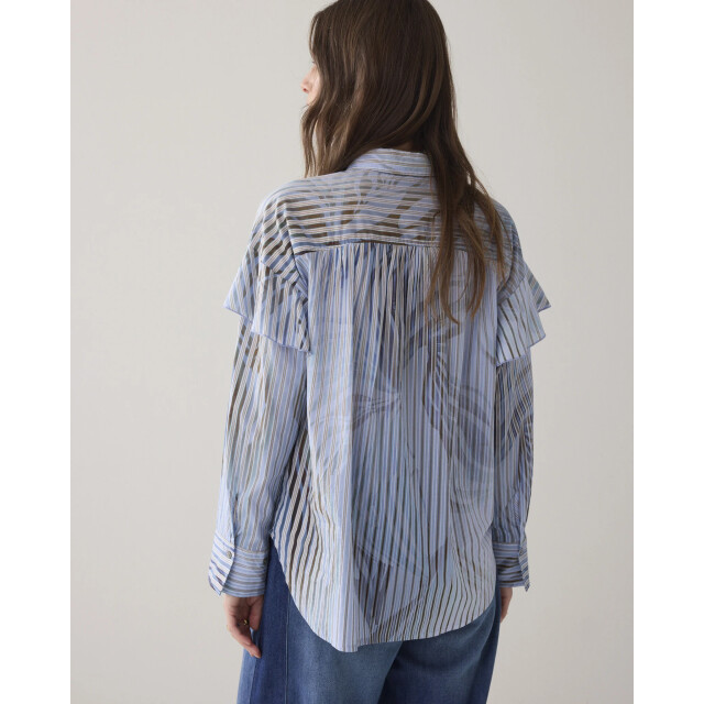 Summum 2s3429-12367 423 blouse flowers and stripes softblue 2s3429-12367 423 large