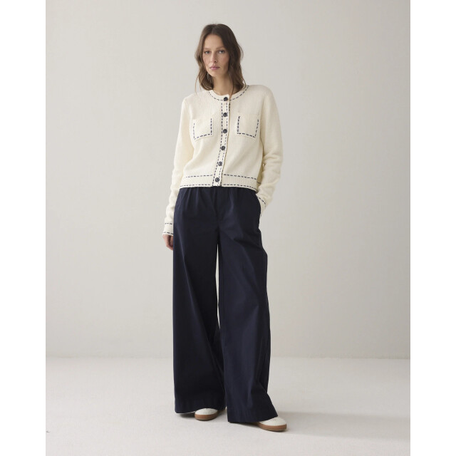 Summum 4s2909-12399 495 palazzo pant combed stretch cotton midnightblue 4s2909-12399 495 large