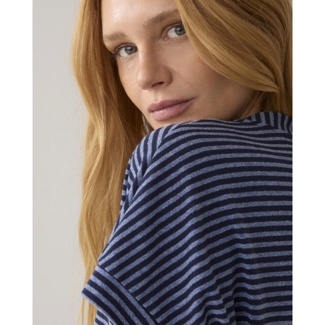 Summum 3s5258-30762 495 top two tone lurex stripe midnightblue 3s5258-30762 495 large