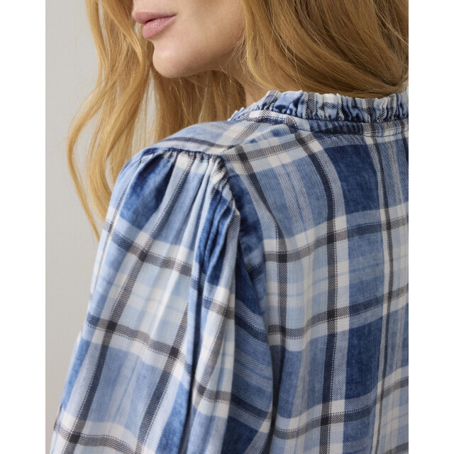 Summum 2s3405-12181 490 blouse indigo check indigo 2s3405-12181 490 large