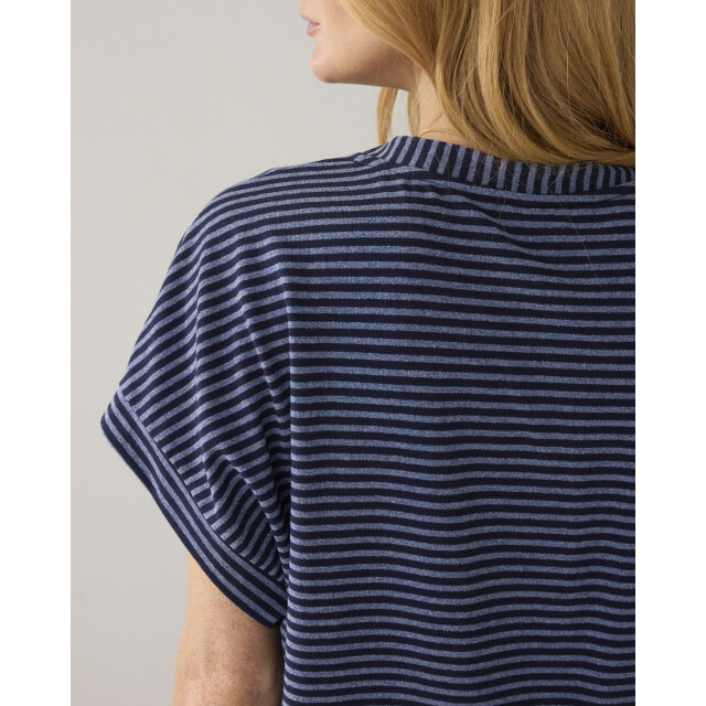 Summum 3s5258-30762 495 top two tone lurex stripe midnightblue 3s5258-30762 495 large