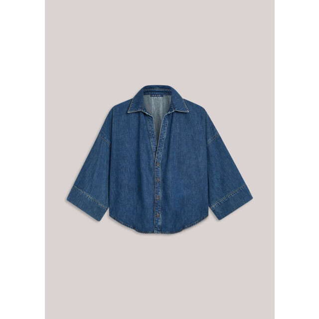 Summum 2s3346-5184 453 blouse denim kimono light cotton twill denim 2s3346-5184 453 large