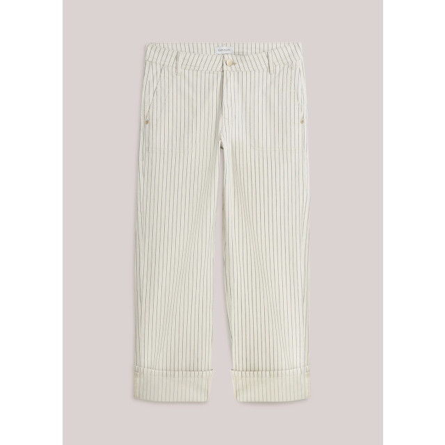 Summum 4s2918-12403 122 straight pant yarn dyed stripe ivory 4s2918-12403 122 large