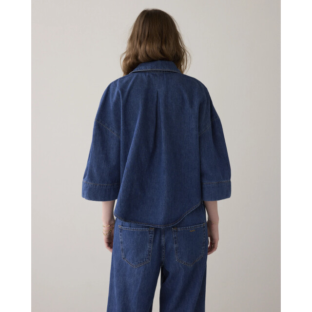 Summum 2s3346-5184 453 blouse denim kimono light cotton twill denim 2s3346-5184 453 large