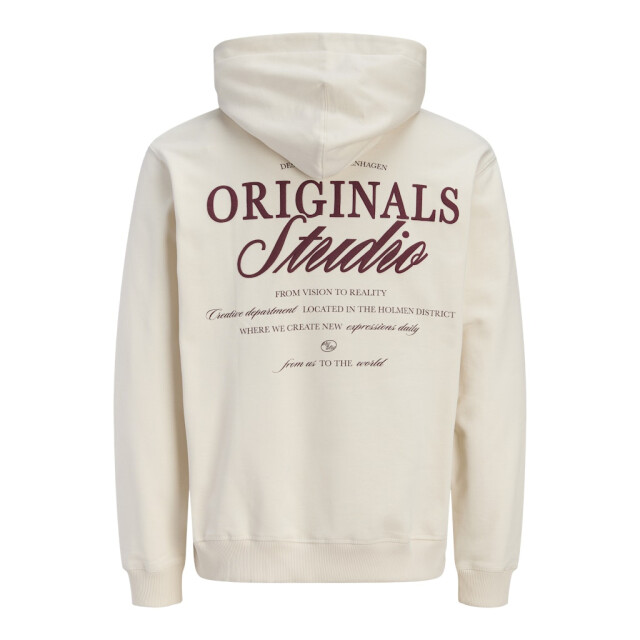 Jack & Jones Jornorrebro typo back sweat hood sn ecru 5209.03.0009 large