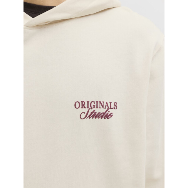 Jack & Jones Jornorrebro typo back sweat hood sn ecru 5209.03.0009 large