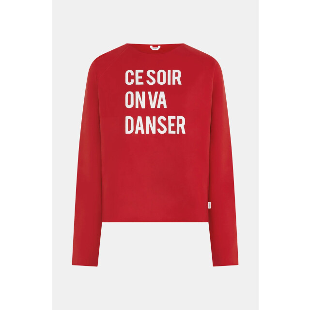 Penn & Ink S26f1830 330-01 penn en ink sweater print tomato white S26F1830 330-01 large