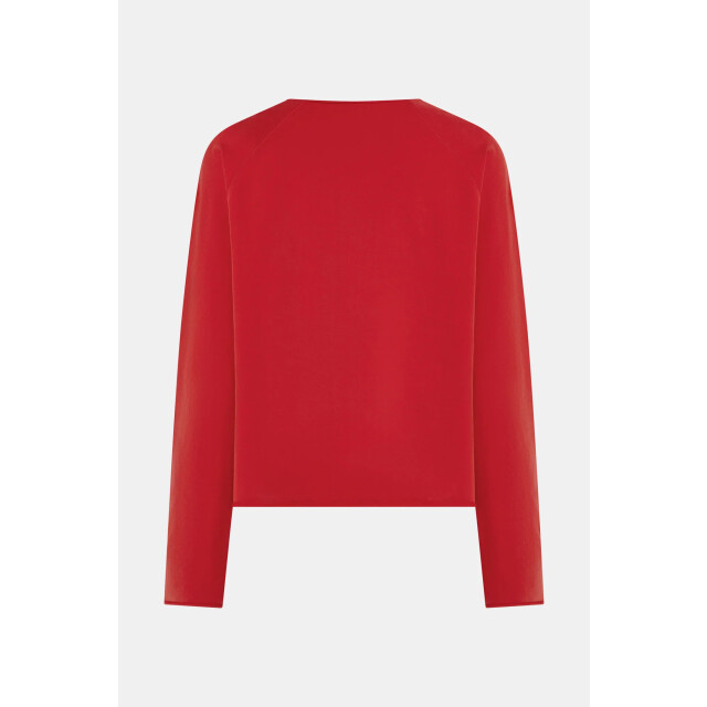 Penn & Ink S26f1830 330-01 penn en ink sweater print tomato white S26F1830 330-01 large