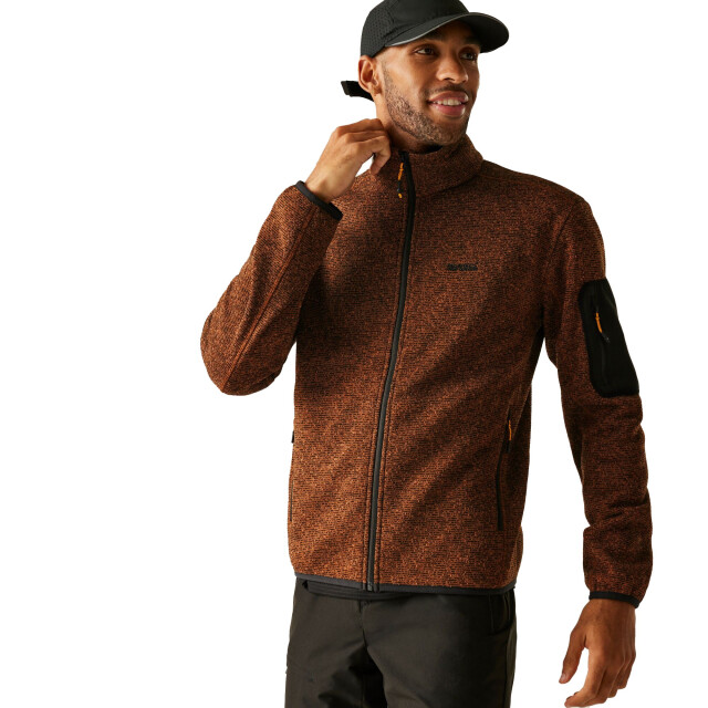 Regatta Heren newhill marl full zip fleecejack UTRG12182_nutbrown large