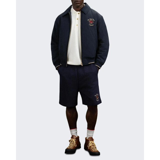 Drole De Monsieur Heren bomber slogan rose T257-PL163-Navy large