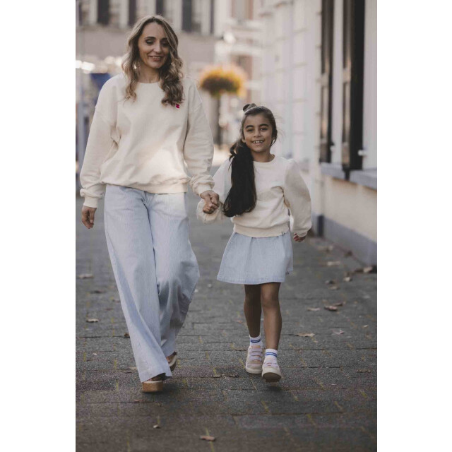 Looxs Revolution Lxs striped denim wide leg bleach blue voor dames in de kleur 2511-9601-914 large