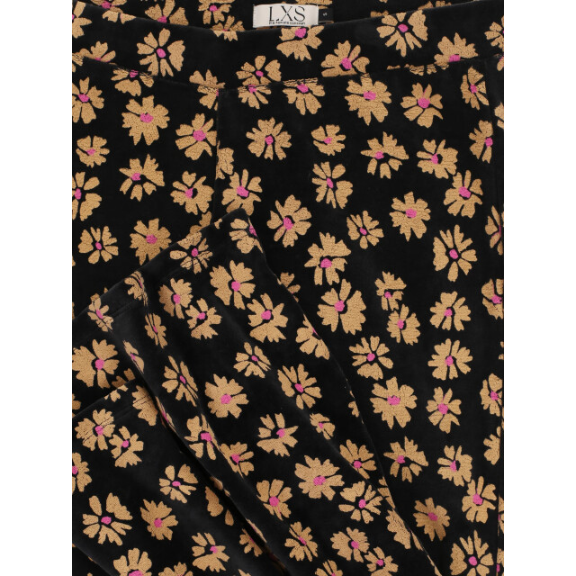 Looxs Revolution Lxs velours flared pants winter flower voor dames in de kleur 2531-9609-980 large