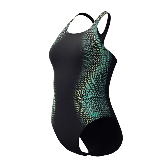 Speedo eco+ dig placem medalist bla/grn wedstrijd badpak dames - 069850_995-38 large