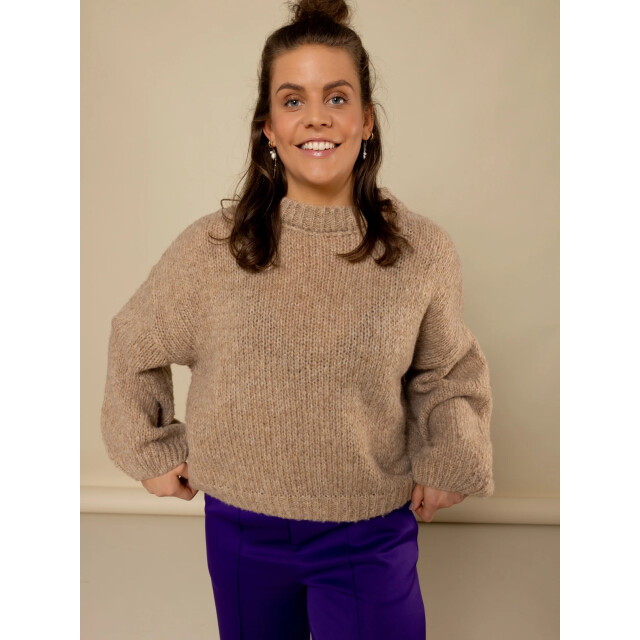 Looxs Revolution Lxs gebreide trui clay voor dames in de kleur 2531-9340-049 large