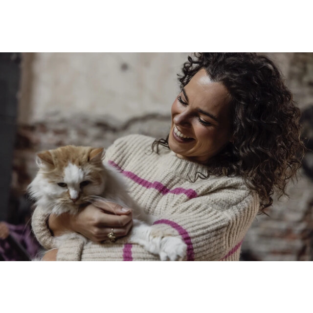 Looxs Revolution Lxs gebreide trui pink stripe voor dames in de kleur 2432-9341-936 large