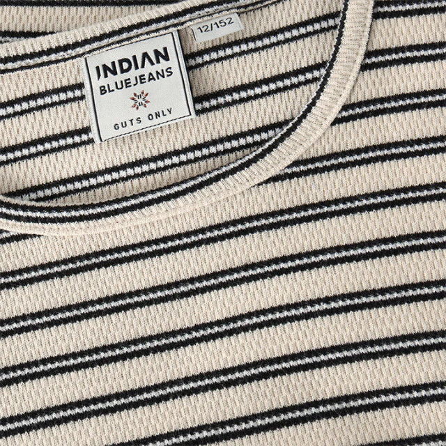 Indian Blue 970725 cropped stripe top  970725 Cropped Stripe Top  large