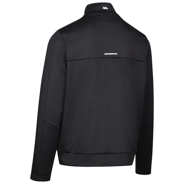 Trespass Heren jay quarter zip top met lange mouwen UTTP7160_black large