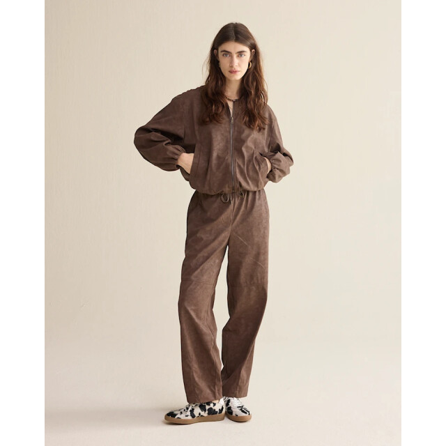 Summum 1s1297-12297 713 jacket suedine leather coffee 1s1297-12297 713 large