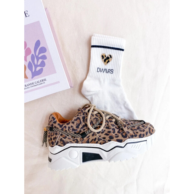 DWRS Label 1997-07 lyla socks leopard white 1997-07 large