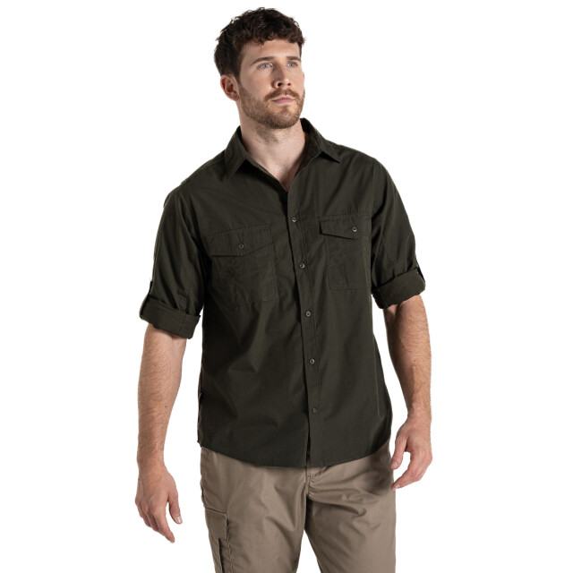 Craghoppers Heren expert kiwi overhemd UTCG1724_darkcedargreen large