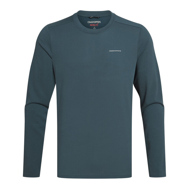 Craghoppers Heren abel nosilife t-shirt met lange mouwen UTCG2195_bluestone large