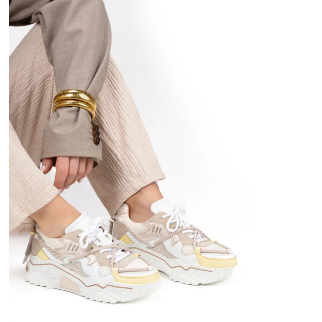 DWRS Label Dwrs jupiter sneakers sand/butter lage sneakers dames J5554C-99 8328 large