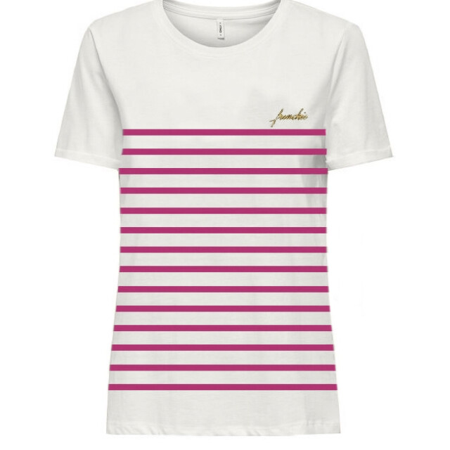 Only Onllacy life s/s stripe emb. top cs 15369012 large