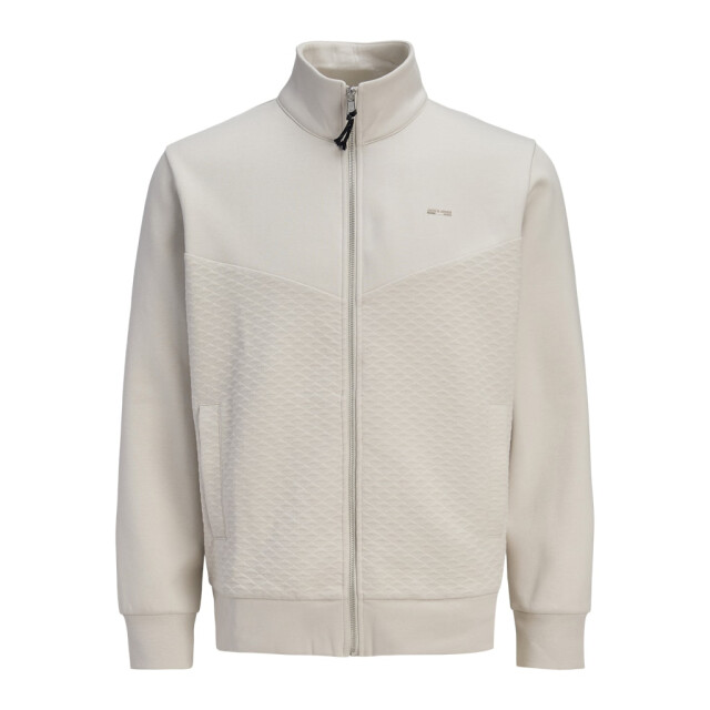 Jack & Jones Jprblufrankie sweat zip high neck smu beige 5239.05.0005 large