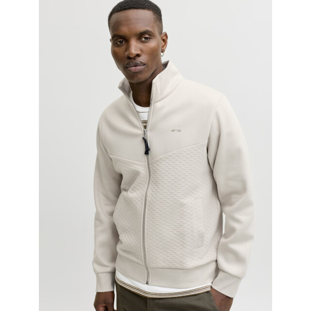 Jack & Jones Jprblufrankie sweat zip high neck smu beige 5239.05.0005 large