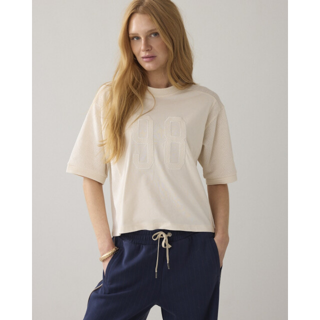 Summum Top mesh and jersey ecru 4382.03.0043 large