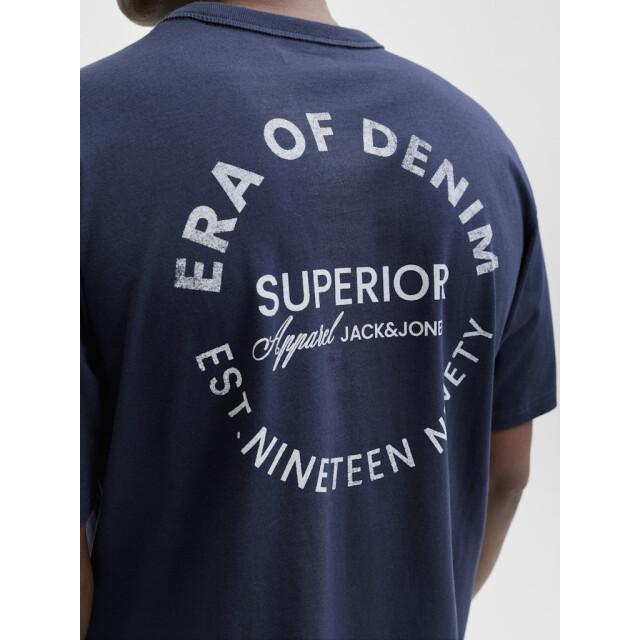 Jack & Jones Jjedover graphic tee ss crew neck navy 5339.37.0030 large