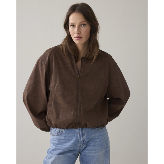 Summum 1s1297-12297 713 jacket suedine leather coffee 1s1297-12297 713 large