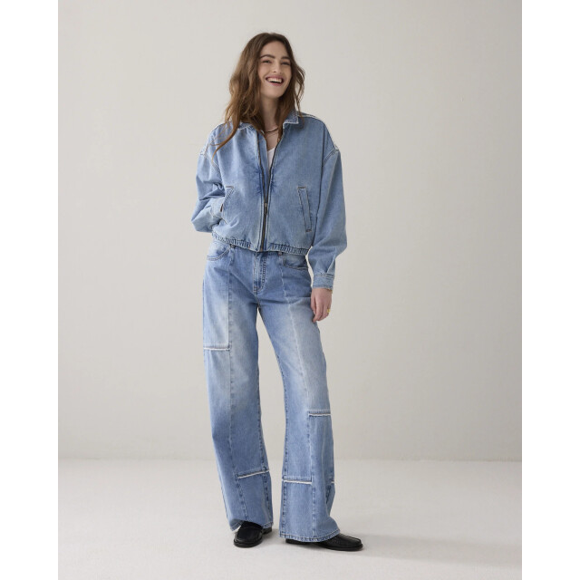 Summum 1s1285-5169 6 bomber denim jacket vintage cotton twill vintagebluedenim 1s1285-5169 426 large