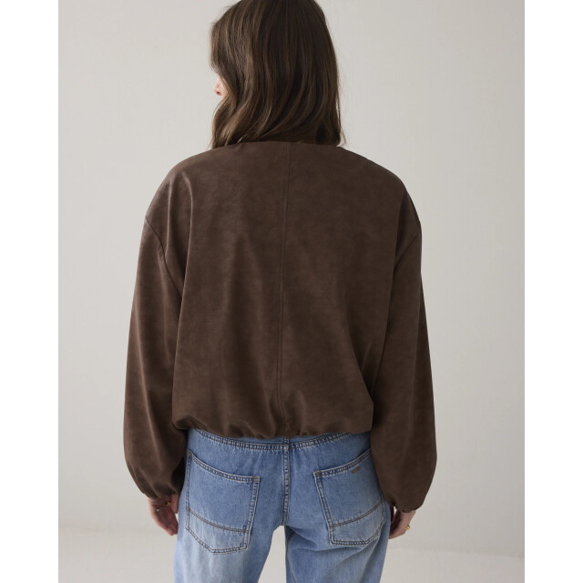 Summum 1s1297-12297 713 jacket suedine leather coffee 1s1297-12297 713 large