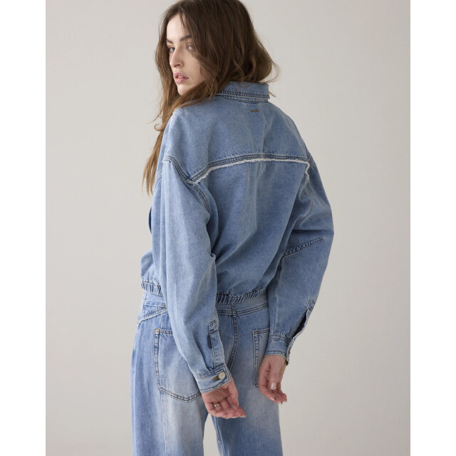 Summum 1s1285-5169 6 bomber denim jacket vintage cotton twill vintagebluedenim 1s1285-5169 426 large