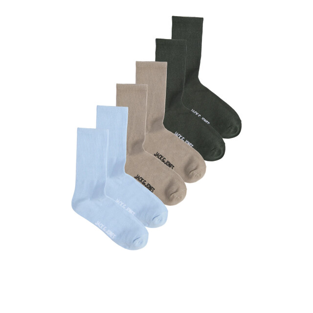 Jack & Jones Heren sportsokken jacnolan tennissokken 6-pack effen multicolor 12292935 large